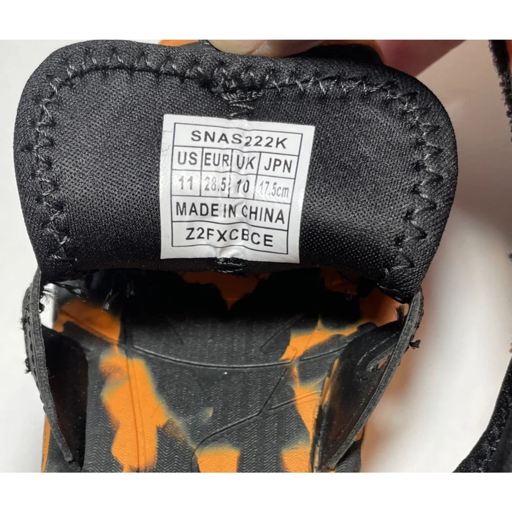 Nortiv8 Youth Kid's Closed Toe Toed Athletic Water Sandals Size 11 Black/Orange